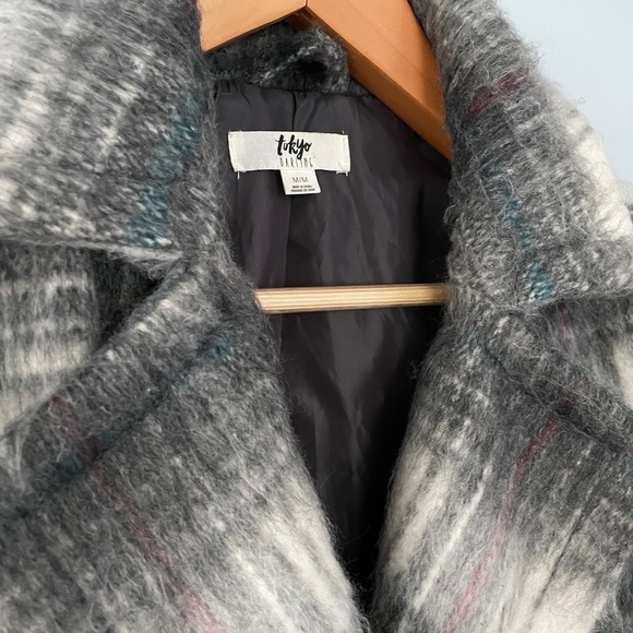 FLUFFY PLAID Cocoon Coat - Picture 8 of 10